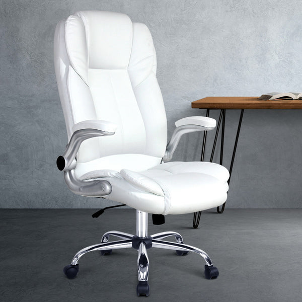 Artiss Kea Executive Office Chair Leather White