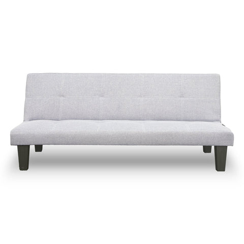 Sarantino Linen Sofa Bed Lounge Couch Futon Furniture Seat Adjustable Suite Wood 2 Seater Light Grey