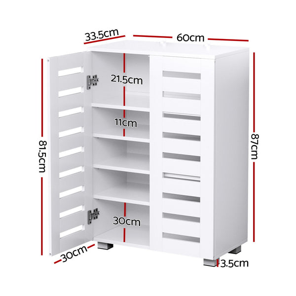 Artiss Shoe Cabinet 20 Pairs 5-tier White Alster