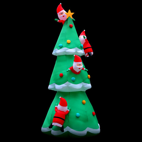 Jingle Jollys Christmas Inflatable Santa Tree 5M Illuminated Decorations