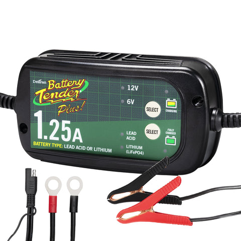 Battery Tender Smart Battery Charger 1.25A Trickle Automatic SLA AGM Car Truck 6V or 12V