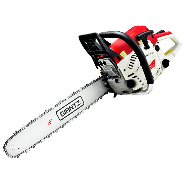 Giantz 62CC Chainsaw Commercial Petrol 20" Bar E-Start 20 Bar Pruning Chain Saw