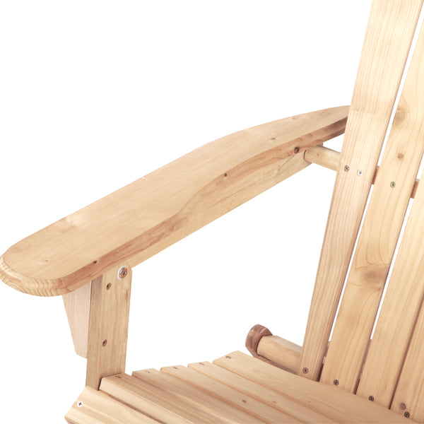 Gardeon Set of 2 Patio Furniture Outdoor Chairs Beach Chair Wooden Adirondack Garden Lounge