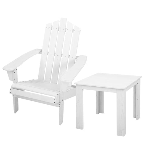 Gardeon Outdoor Sun Lounge Beach Chairs Table Setting Wooden Adirondack Patio Chair Lounges