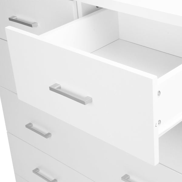 Artiss Tallboy Dresser Table 6 Chest of Drawers Cabinet Bedroom Storage White