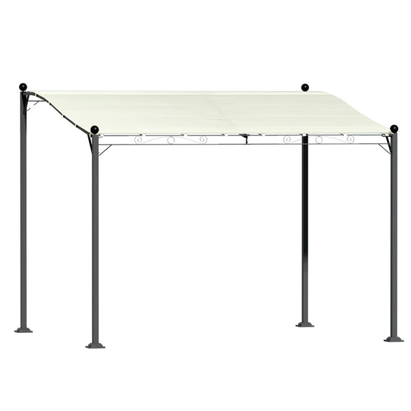 Instahut Gazebo Marquee 3m Outdoor Event Wedding Tent Camping Party Shade Iron Art Canopy Beige