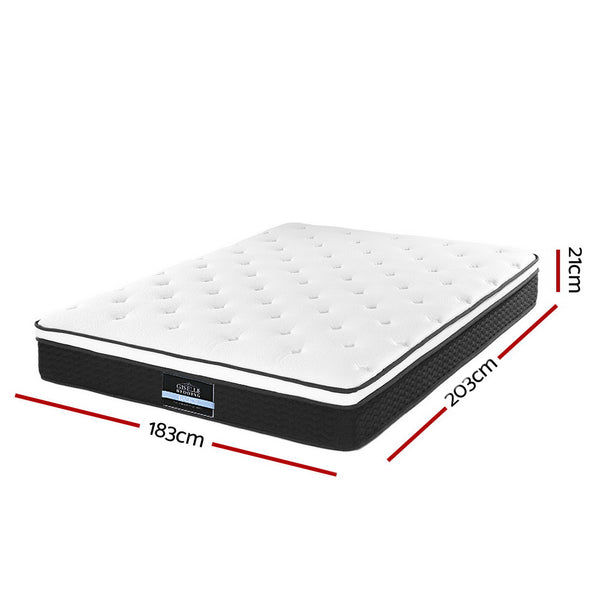 Giselle Bedding Bonita Euro Top Bonnell Spring Mattress 21cm Thick – King