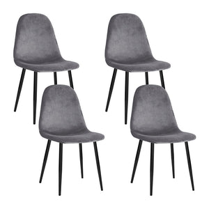 4 X Artiss Dining Chairs Dark Grey