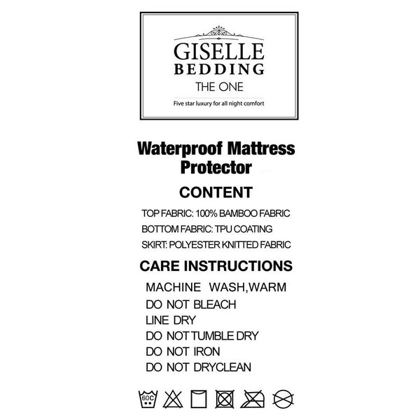 Giselle Bedding Giselle Bedding Bamboo Mattress Protector Queen