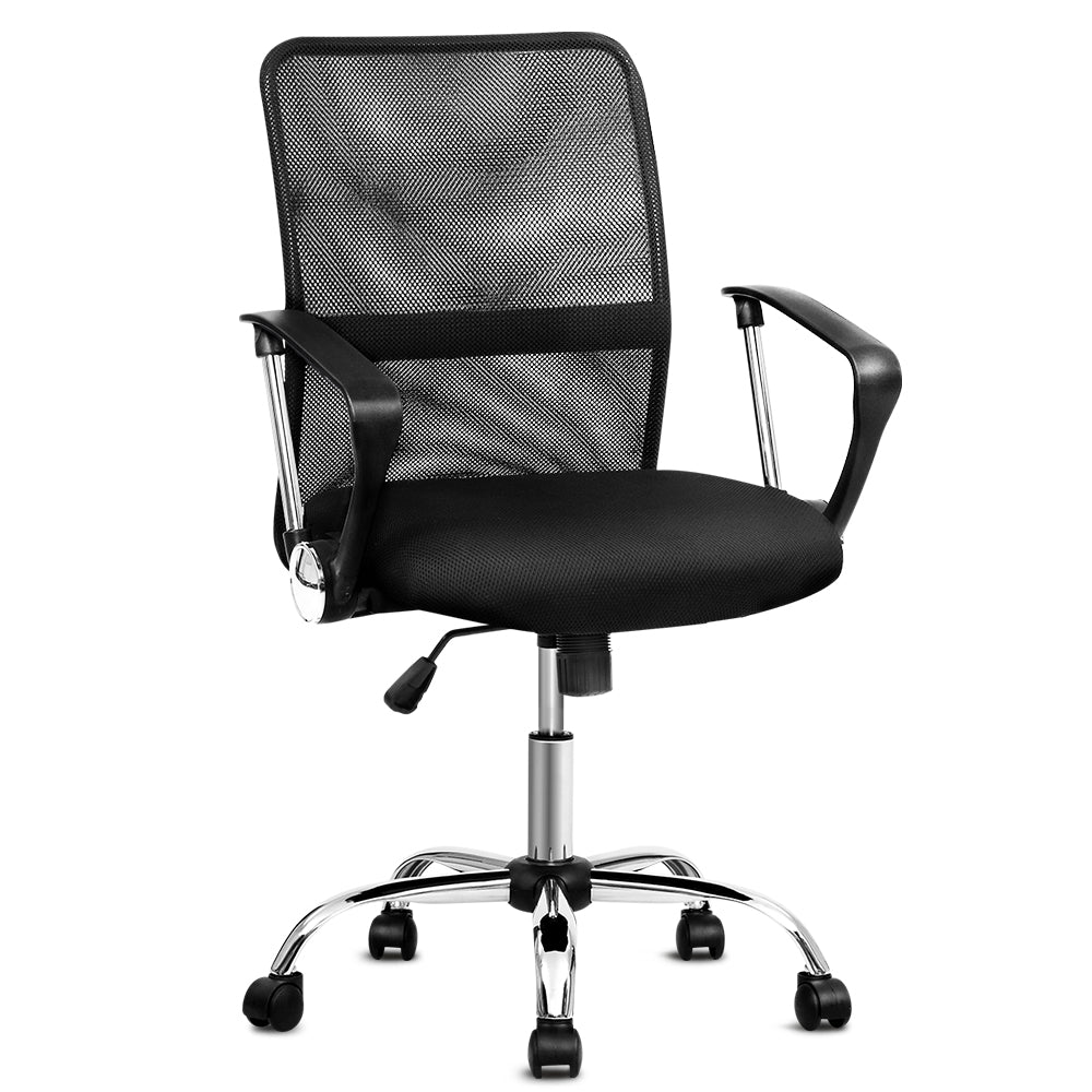 Artiss Office Chair Gaming Chair Computer Mesh Chairs Executive Mid Back Black