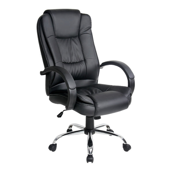 Artiss Office Chair Gaming Computer Chairs Executive PU Leather Seating Black