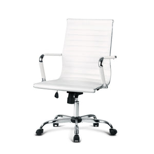 Artiss Gaming Office Chair Computer Desk Chairs Home Work Study White Mid Back