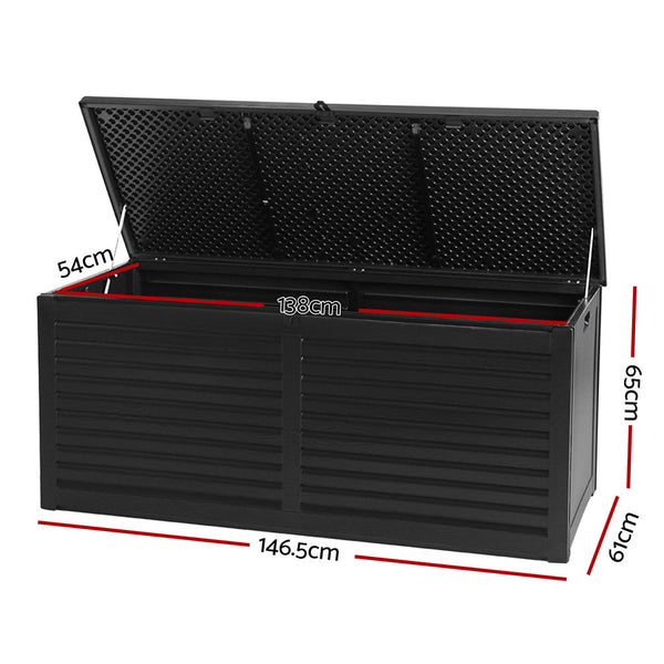 Gardeon Outdoor Storage Box Container Indoor Garden Toy Tool Sheds Chest 490L