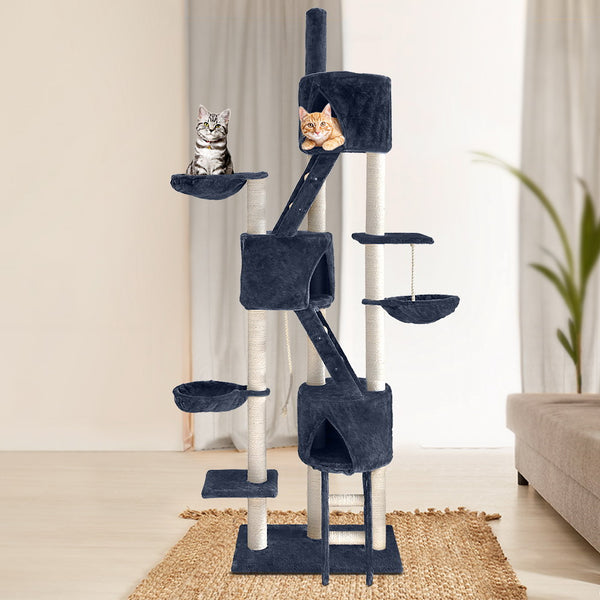 i.Pet Cat Tree 244cm Trees Scratching Post Scratcher Tower Condo House Furniture Wood