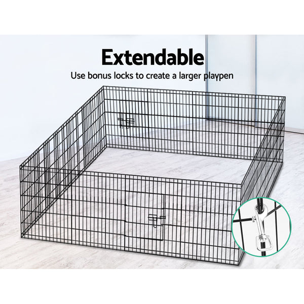 i.Pet Pet Playpen Dog Playpen 30" 8 Panel Puppy Exercise Cage Enclosure Fence