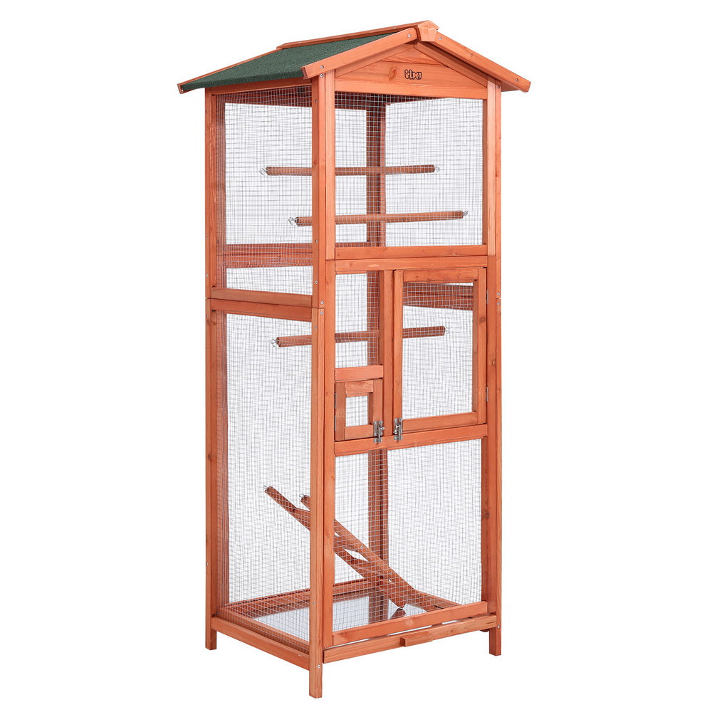 i.Pet Bird Cage Wooden Pet Cages Aviary Large Carrier Travel Canary Cockatoo Parrot XL