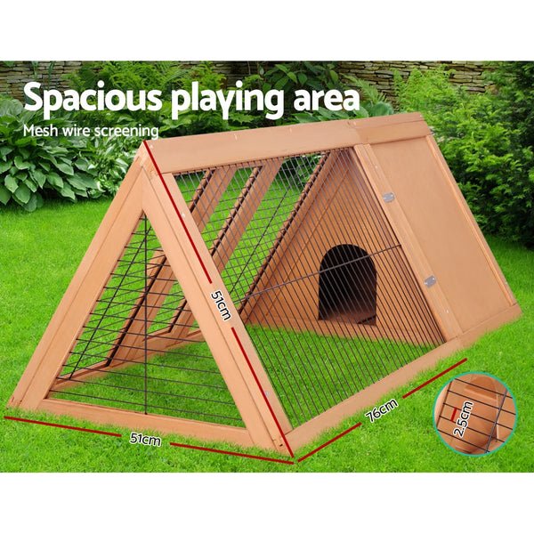 i.Pet Rabbit Hutch Wooden Chicken Coop Pet Hutch 119cm x 51cm x 44cm