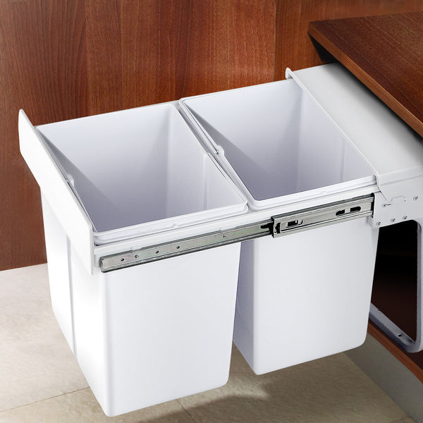 Cefito 2x20L Pull Out Bin - White