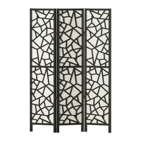 Artiss Clover Room Divider Screen Privacy Wood Dividers Stand 3 Panel Black