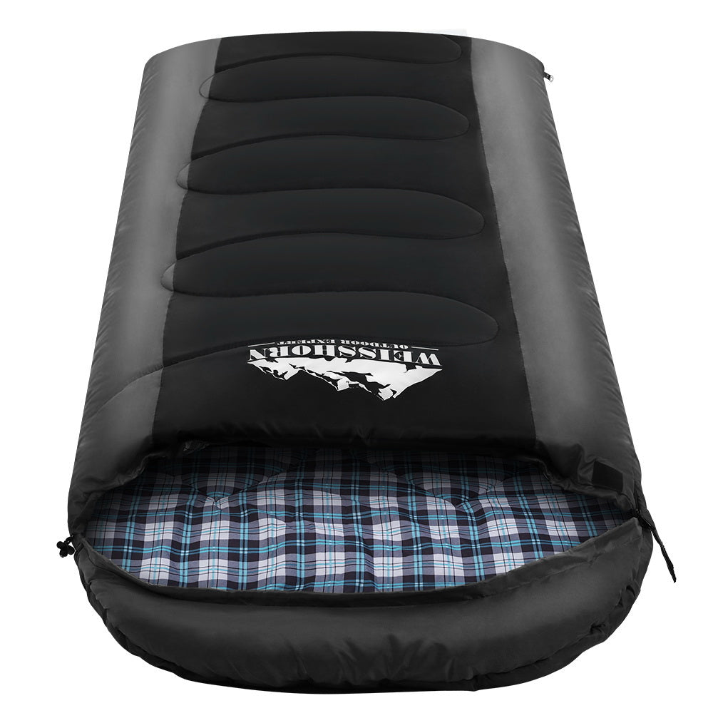 Weisshorn Sleeping Bag Camping Hiking Tent Winter Thermal Comfort 0 Degree Black