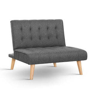 Artiss Linen Sofa Bed Lounge Chair Single Seater Modular Bed Set