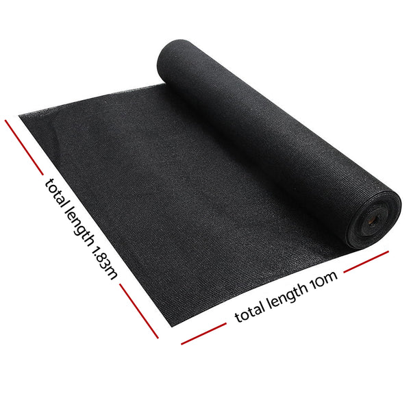 Instahut 1.83 x 10m Shade Sail Cloth - Black