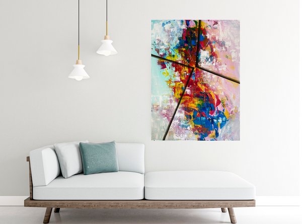 Art Painting Handmade Abstract Wallart Bright Your Home