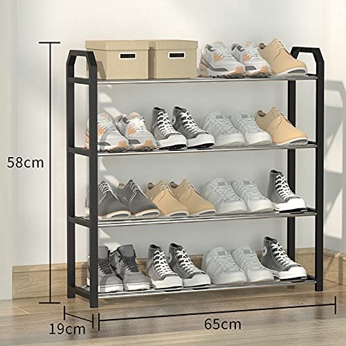 4 tier Shoe Rack Storage Organiser (Black)