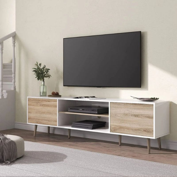 TV Entertainment Console with Wooden Legs 177cm