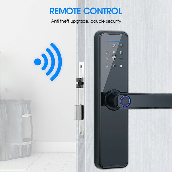 Digital Smart Door Lock Fingerprint APP Key Card Password Electronic Home Lock