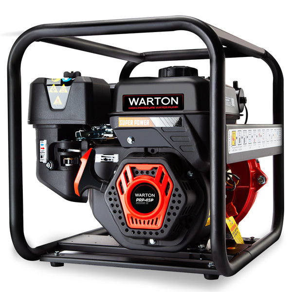 WARTON Petrol Water Pump 8HP Fire Fighting High Pressure Transfer Irrigation 4