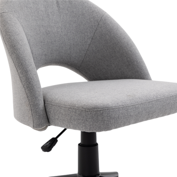 Fabric Office Chair Computer Upholstered Swivel Home Desk Chair  Grey