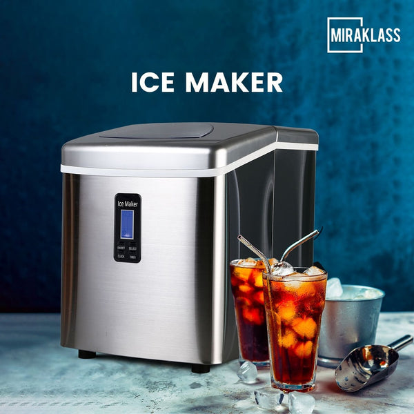 Miraklass Ice Maker Machine Stainless Steel 3.2L