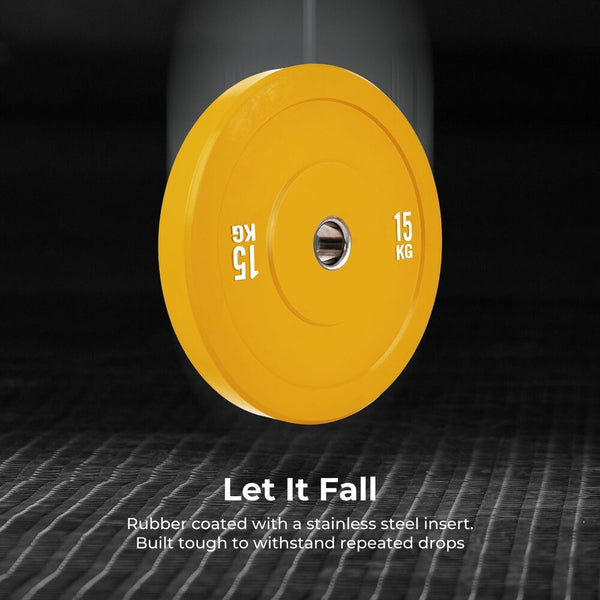 Verpeak Colour Bumper Plate 15KG Yellow VP-WP-107-FP