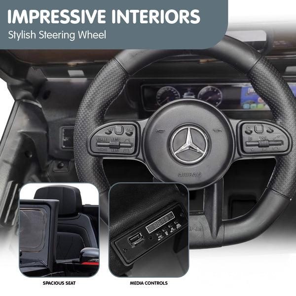 Kahuna Mercedes Benz AMG G63 Licensed Kids Ride On Electric Car Remote Control - Black