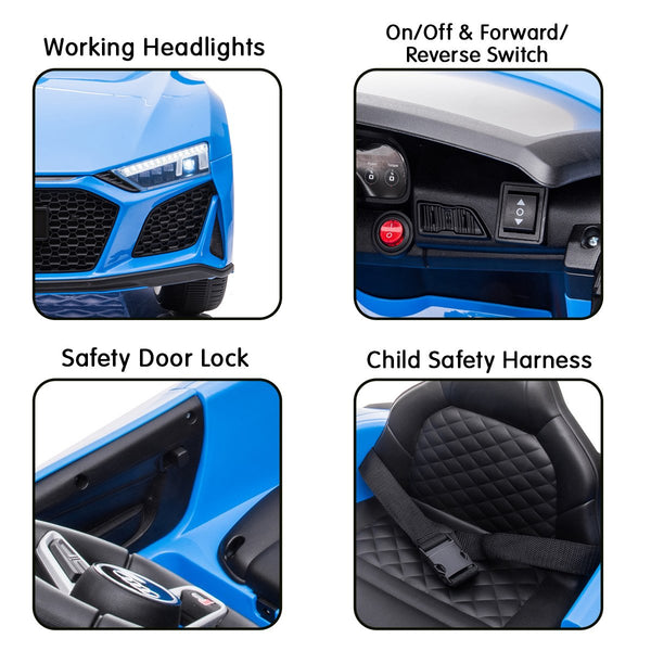 Kahuna Audi Sport Licensed Kids Electric Ride On Car Remote Control - Blue