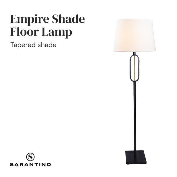 Sarantino Classic Floor Lamp with Empire Shade