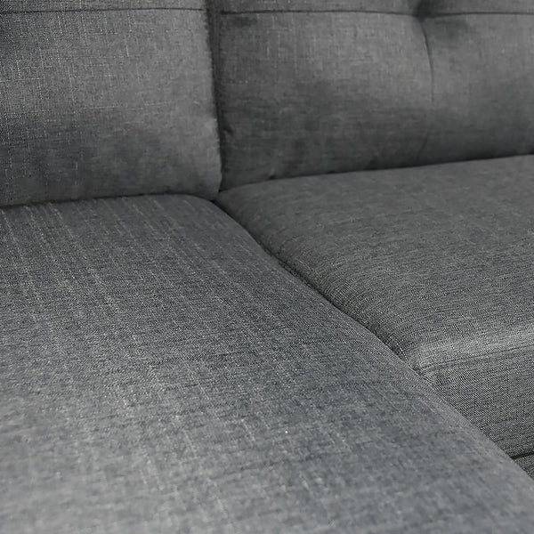 Sarantino Linen Corner Sofa Lounge Couch Modular Furniture L Chair Home Chaise Grey