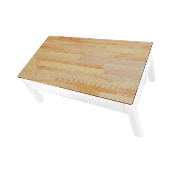 Sleek Natural Wood Rectangle Coffee Table