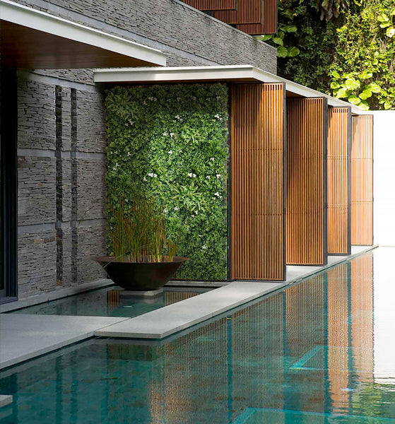 YES4HOMES 1 SQM Artificial Plant Wall Grass Panels Vertical Garden Tile Fence 1X1M Green