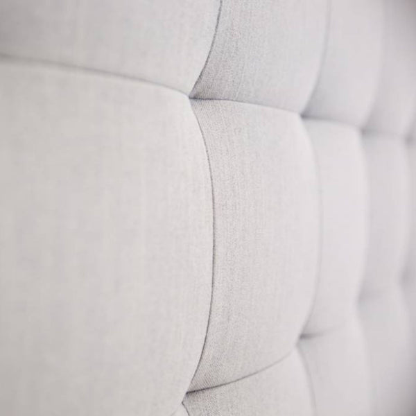 Volga Queen Bed Platform Frame Fabric Upholstered Mattress Base - Grey