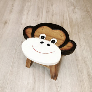 Kids Wooden Stool Monkey