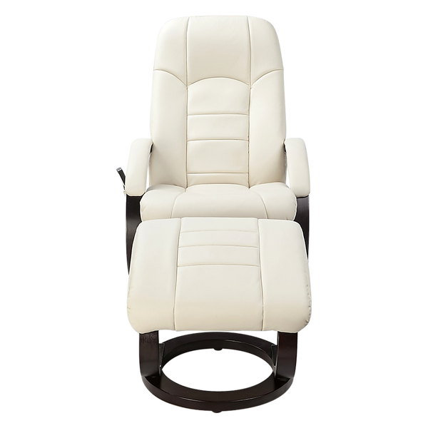 PU Leather Deluxe Massage Chair Recliner Ottoman Lounge Remote