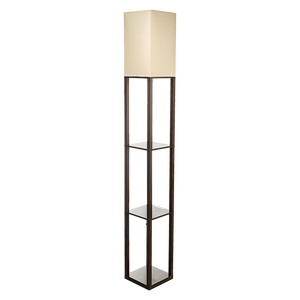 Shelf Floor Lamp - Shade Diffused Light Source with Open-Box Shelves