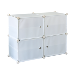 White Cube DIY Shoe Cabinet Rack Storage Portable Stackable Organiser Stand