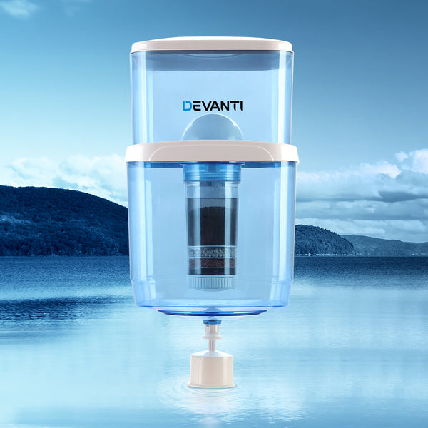 Devanti 22L Water Cooler Dispenser Purifier Filter Bottle Container 6 Stage Filtration