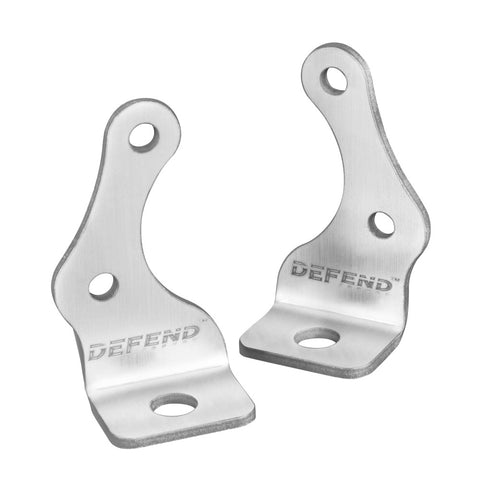 DEFEND INDUST Side Mounting Bracket Kit for LED Light Bar Brushed 62MM Stainless