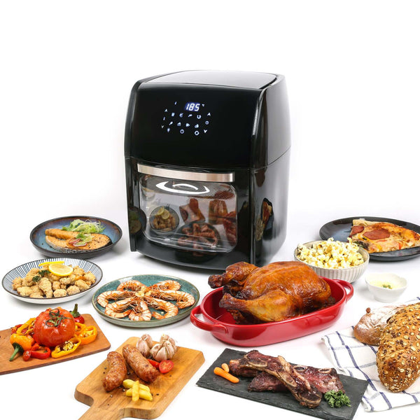 14L Digital Turbo Air Fryer Cooker w/ Rolling Cage/Rotisserie